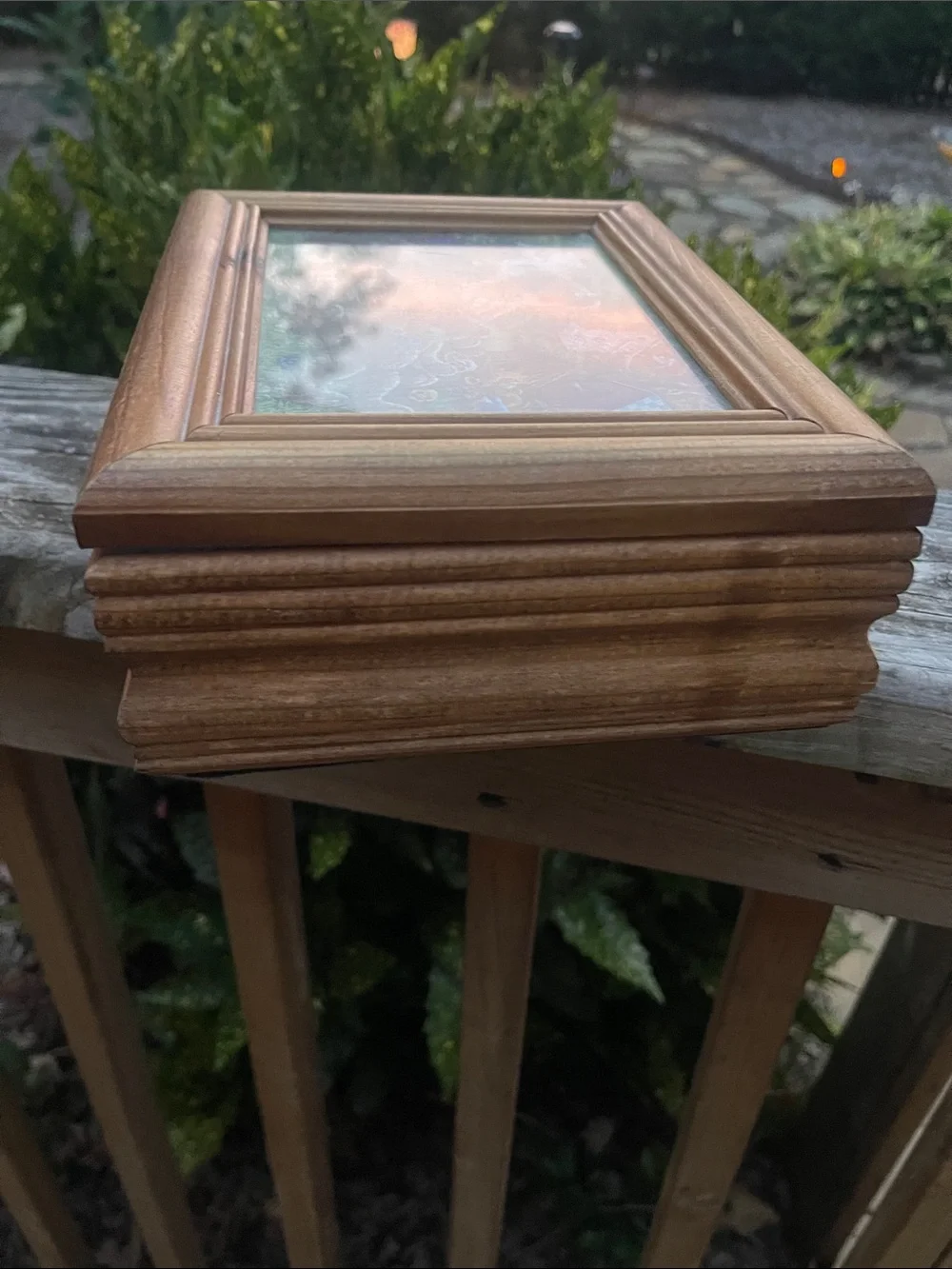 Vintage Handmade Wood Keepsake Jewelry Box